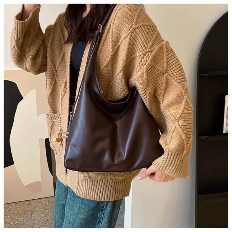 Vintage Leatherwork - Vintage Hobo Tote Bag for Women