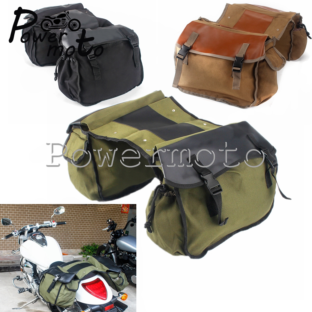 Leather Work Bag - Universal Moto Saddle Bag Motorbike Waterproof
