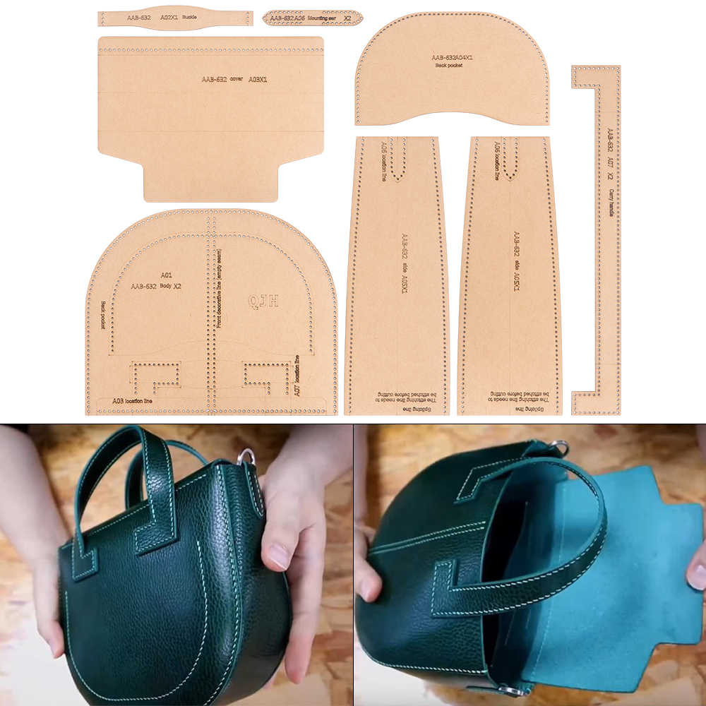 Leatherwork Accessories - 1Set Semi-Circular Ladies' Handbag, Casual Bag