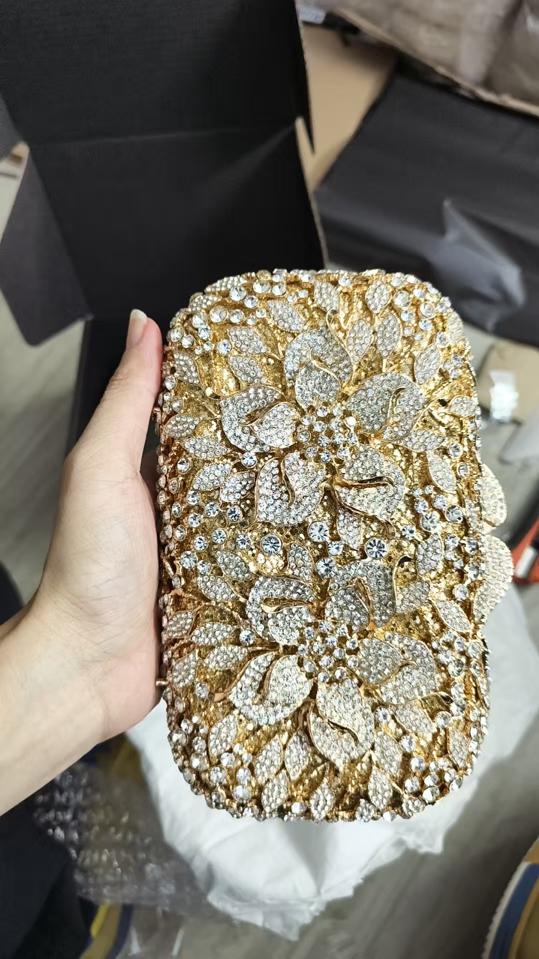 New Rhinestone Clutch Purse Wo - Leatherwork Wallet ulasan dan harga