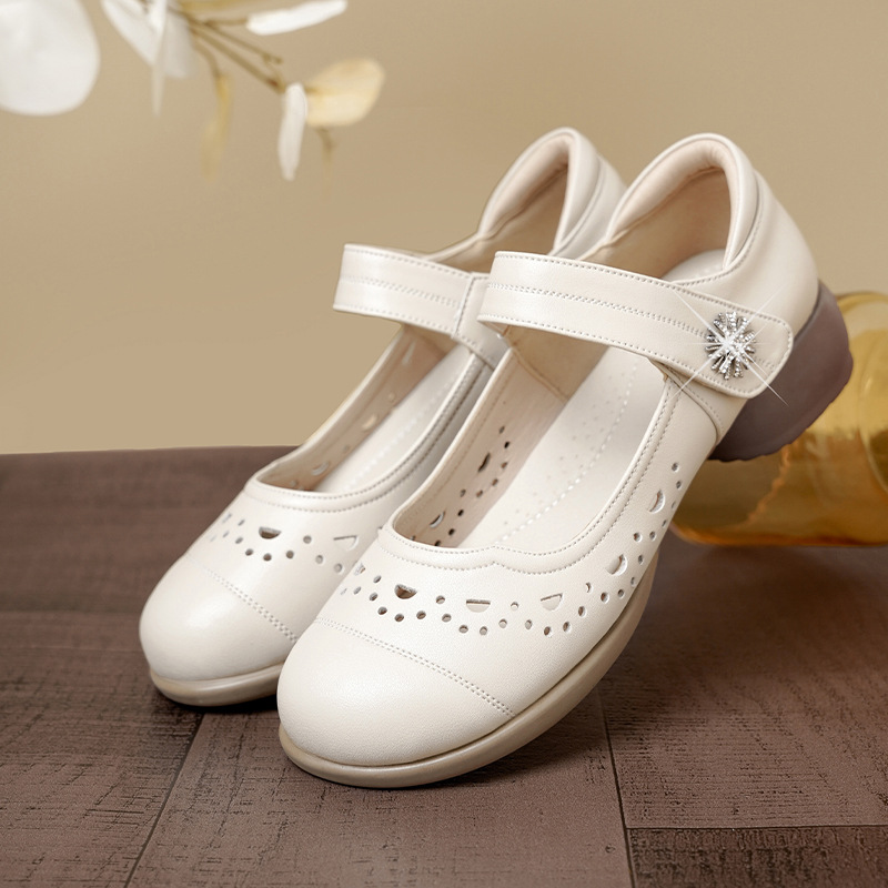 3cm All Match Breathable Comfo - Leather Work Women Shoes ulasan dan harga