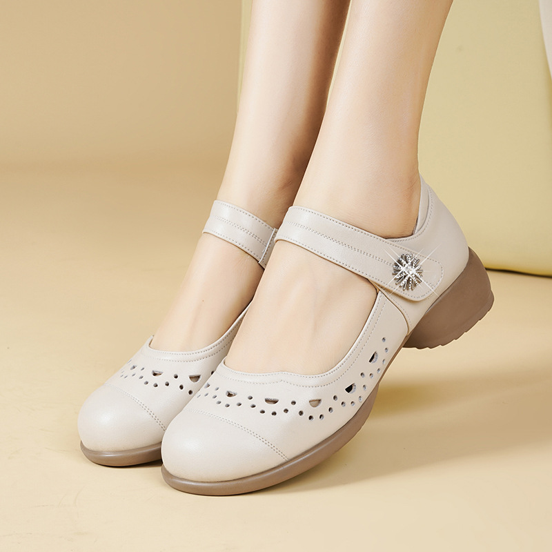 3cm All Match Breathable Comfo - Leather Work Women Shoes ulasan dan harga