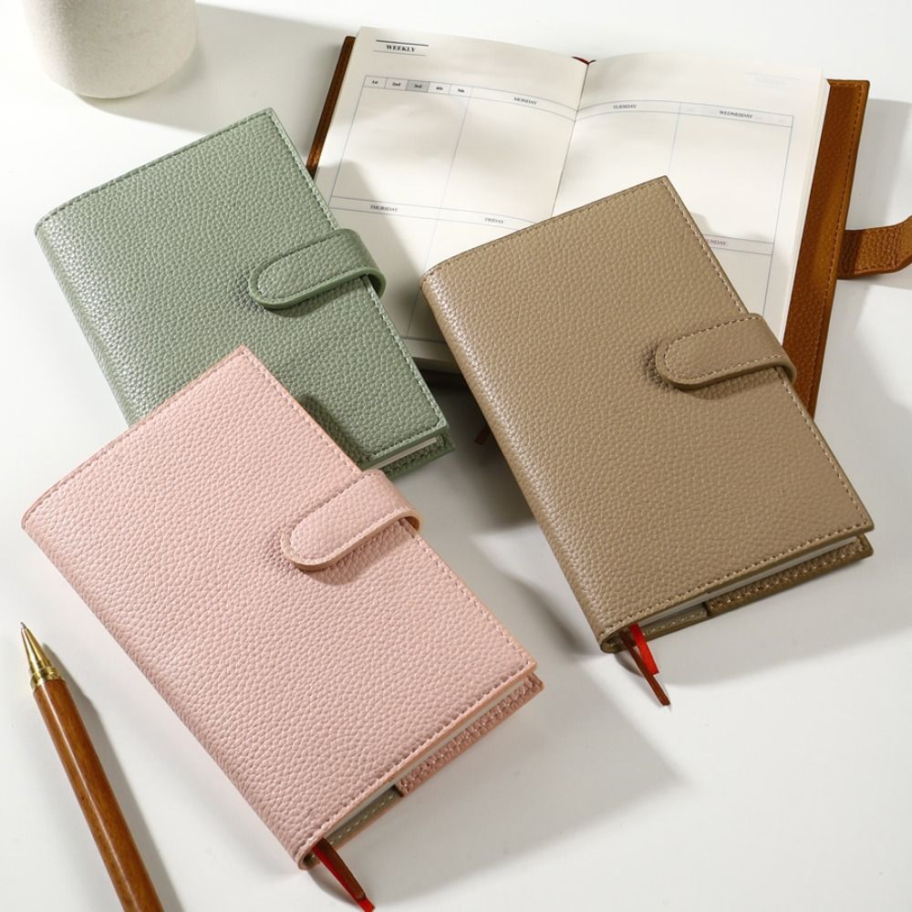 Diary Litchi Leather Portable  - Leatherwork Books ulasan dan harga