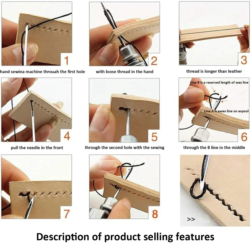 Professional Leather Sewing Aw - Leatherwork Tool Kit ulasan dan harga