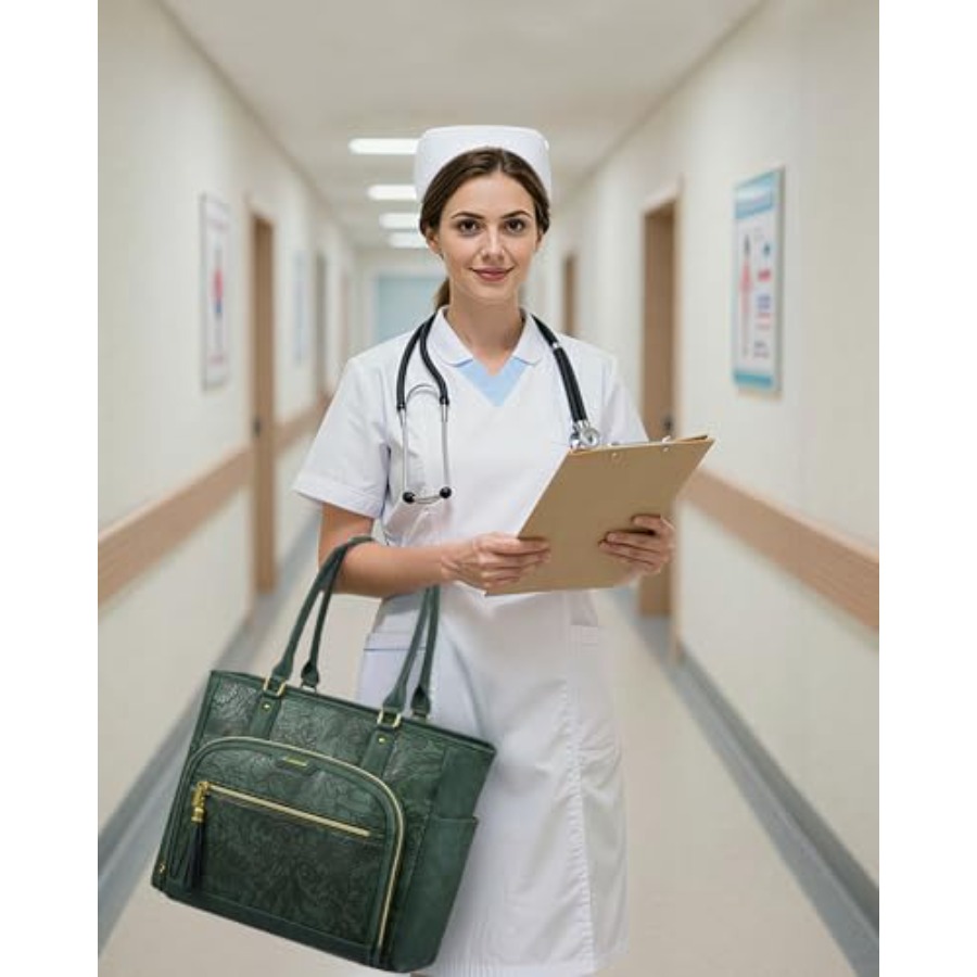 Laptop Tote Bag for Women With - Vintage Leatherwork ulasan dan harga