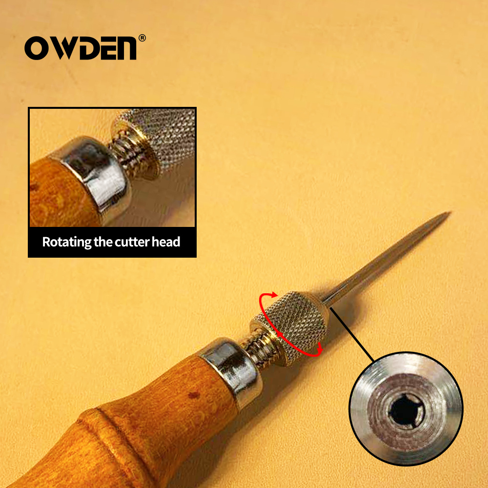 OWDEN Leather Awl Tool Set DIY - Leatherwork Tool Kit ulasan dan harga