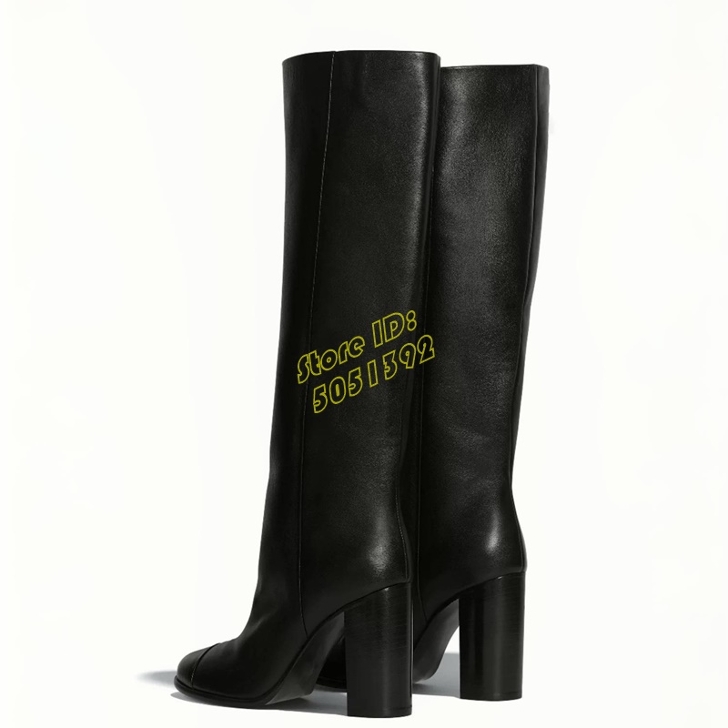 Black Matte Leather Knee High  - Leather Works ulasan dan harga