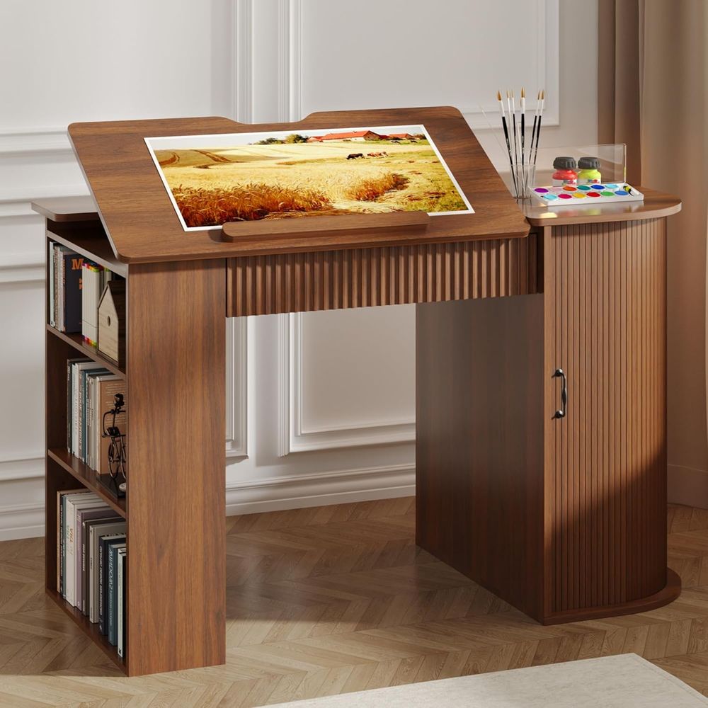 Storage Cabinet Desk with Draw - Leather Works ulasan dan harga