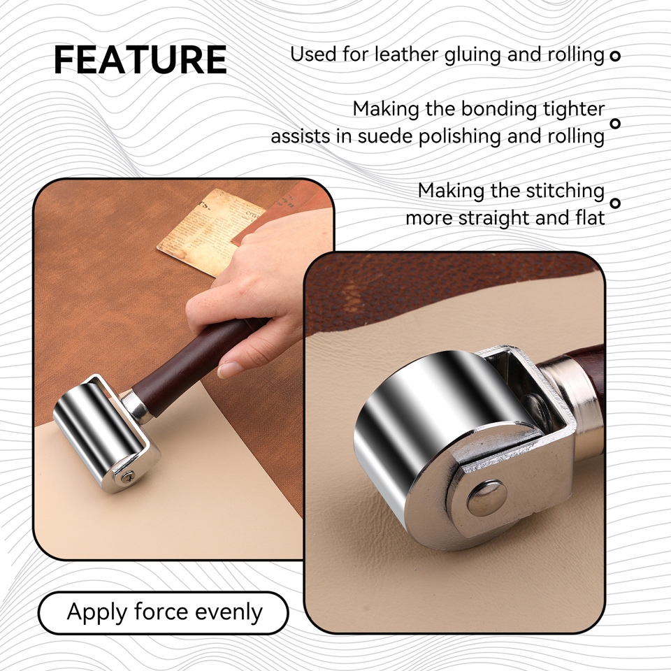 KRABALL Leather Press Edge Rol - Leatherwork Tool Kit ulasan dan harga