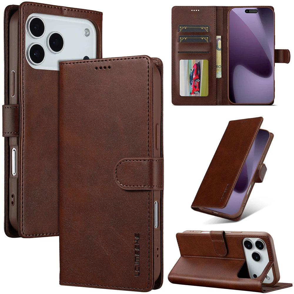 Magnetic Card Wallet Phone Cas - Leather X ulasan dan harga