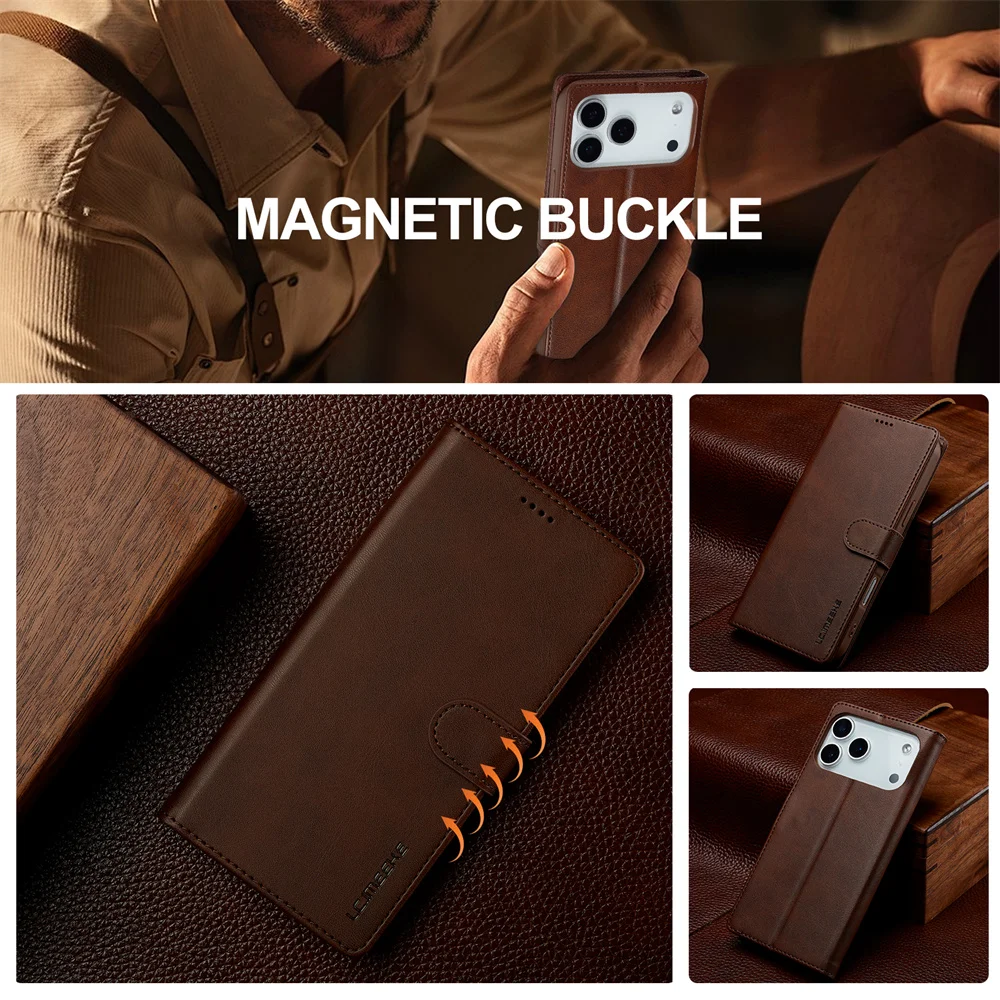 Magnetic Card Wallet Phone Cas - Leather X ulasan dan harga
