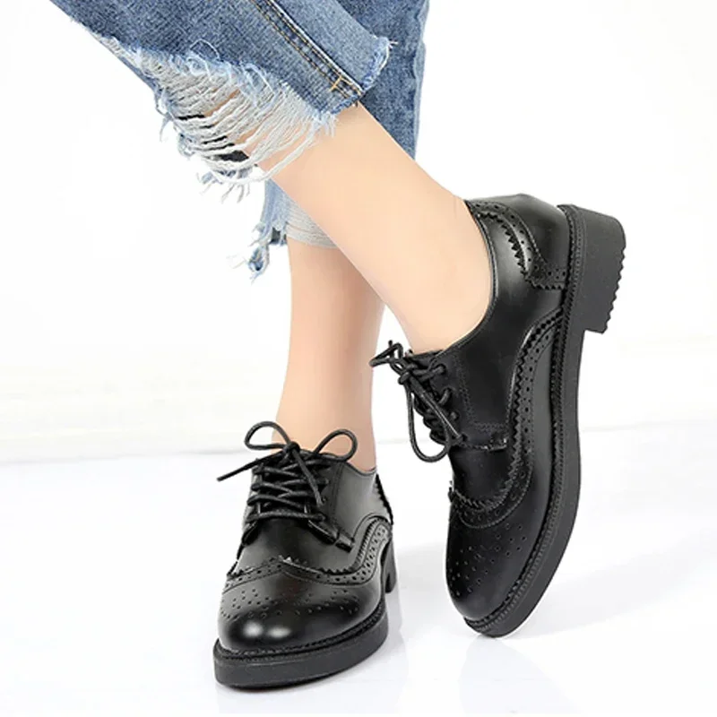 2025 Autumn Women Oxford Flats - Leather Work Women Shoes ulasan dan harga