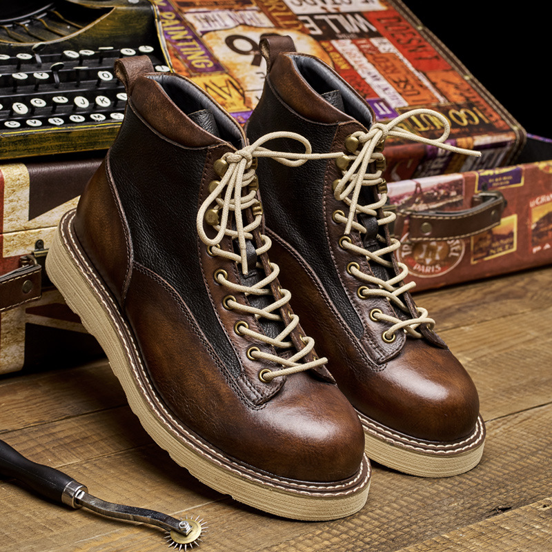 Men's Short Toe Work Boots, Am - Vintage Leatherwork ulasan dan harga