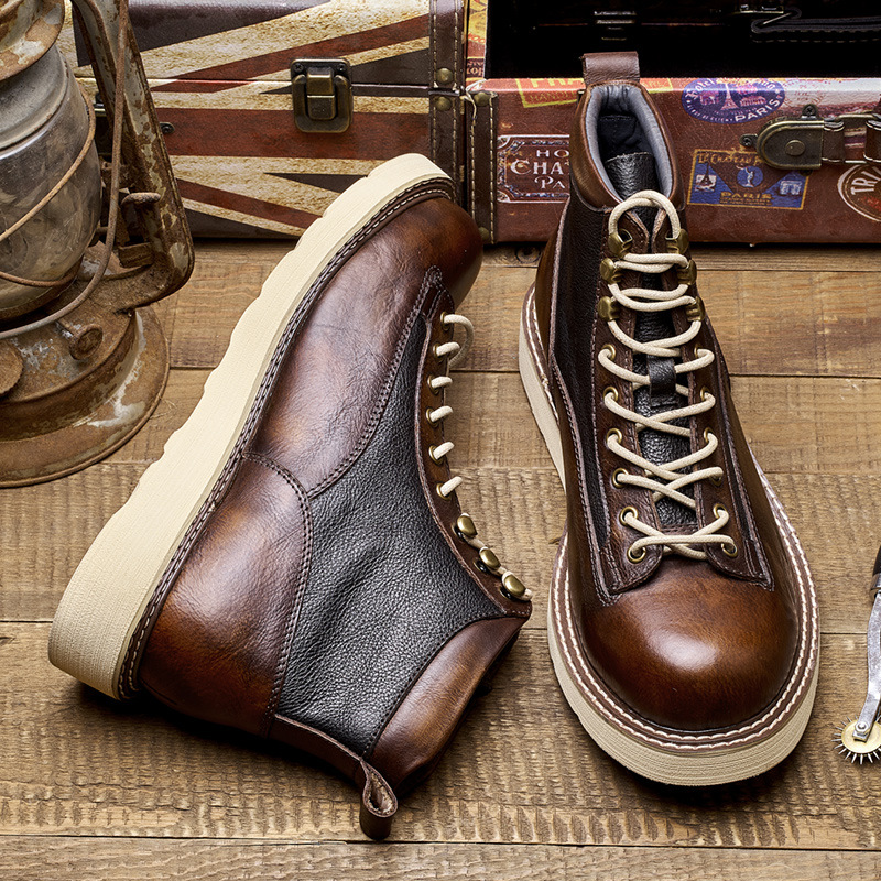 Men's Short Toe Work Boots, Am - Vintage Leatherwork ulasan dan harga