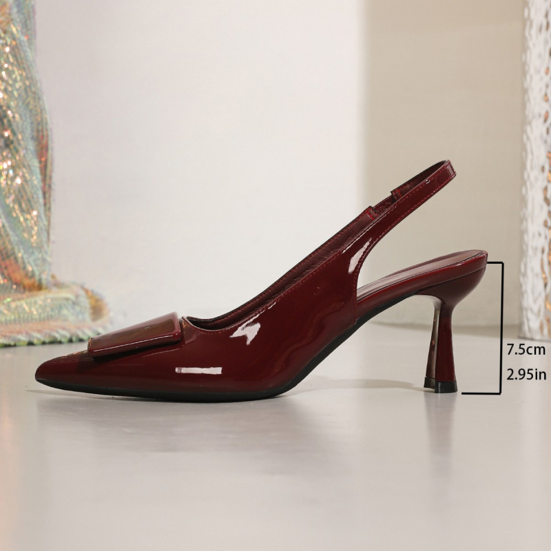European size backless sandals - Leather Work Women Shoes ulasan dan harga