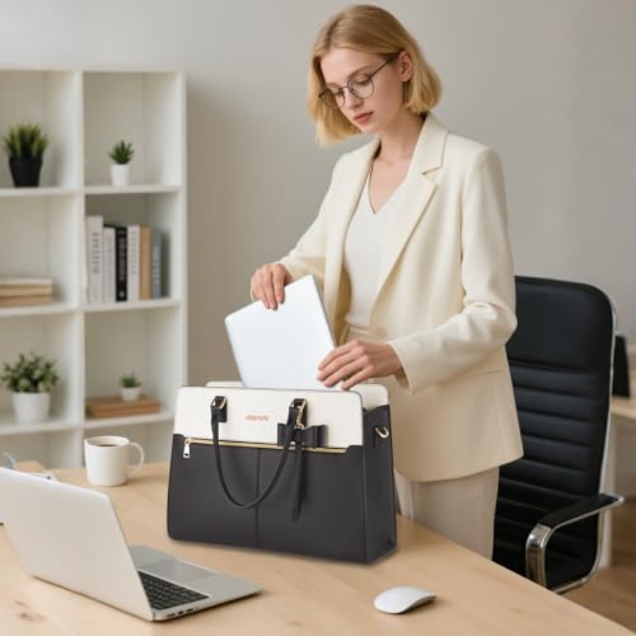 Laptop Tote Bag for Women, 15. - Leather Works ulasan dan harga