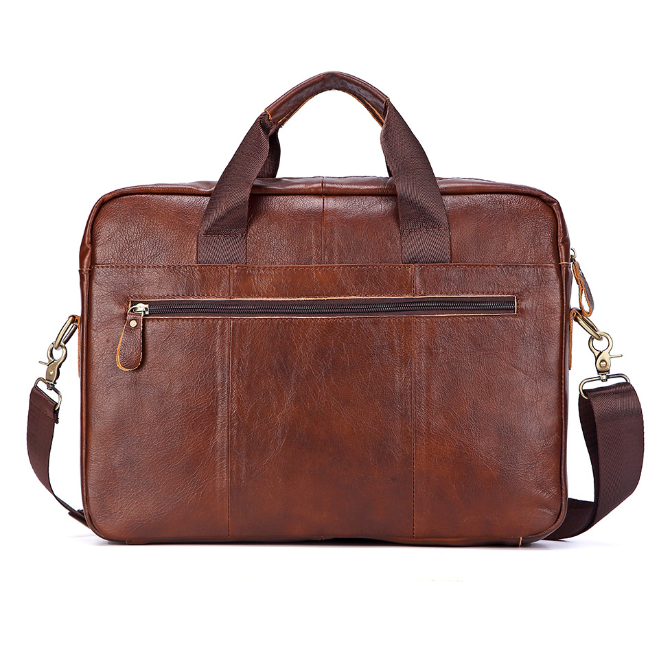 Men Genuine Leather Handbag Fa - Leather Work Bag ulasan dan harga