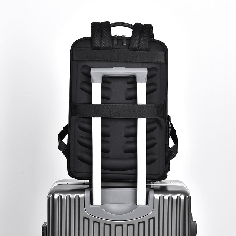 PU Leather Men's Backpack USB  - Leather Work Bag ulasan dan harga