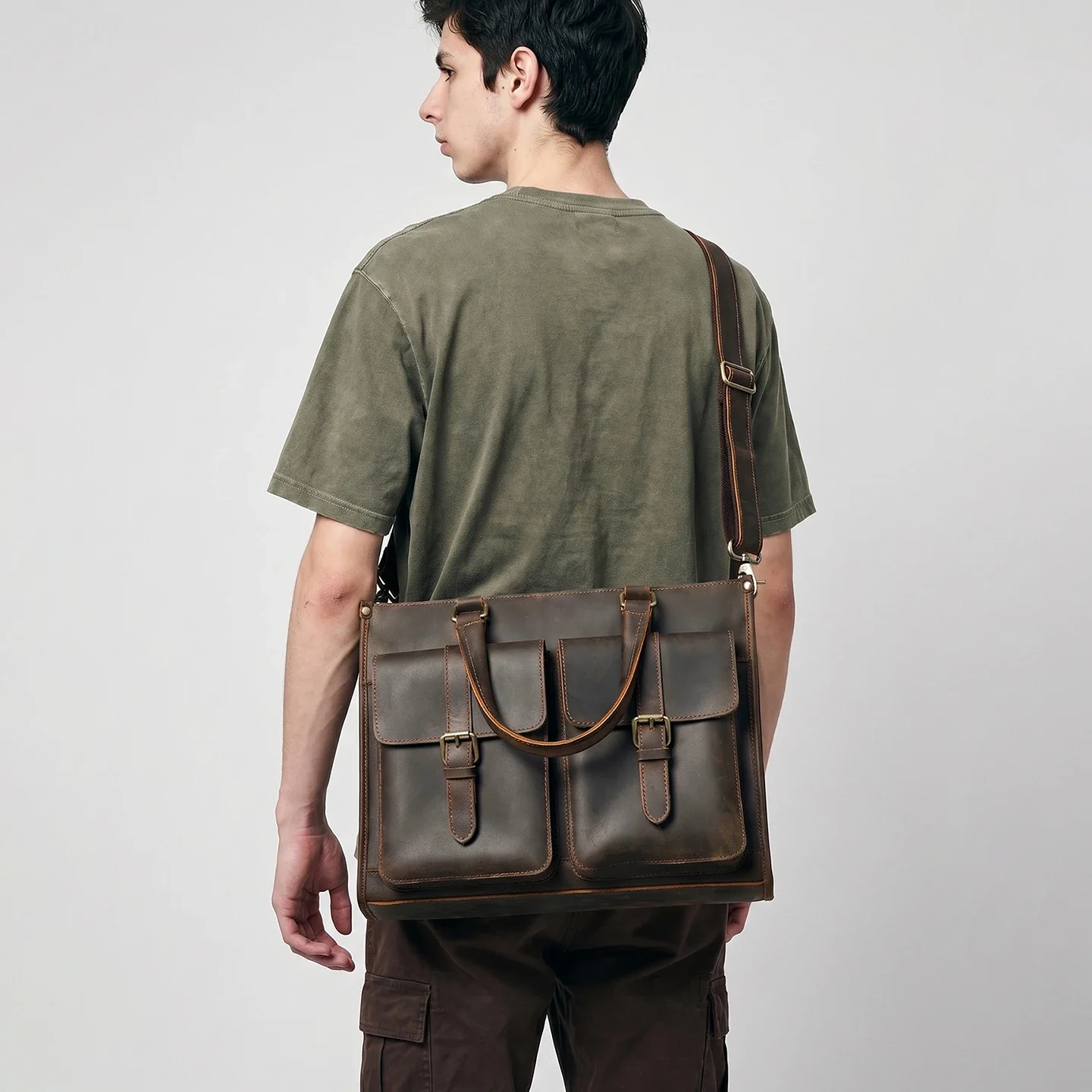 Vintage Genuine Leather Men Cr - Vintage Leatherwork ulasan dan harga