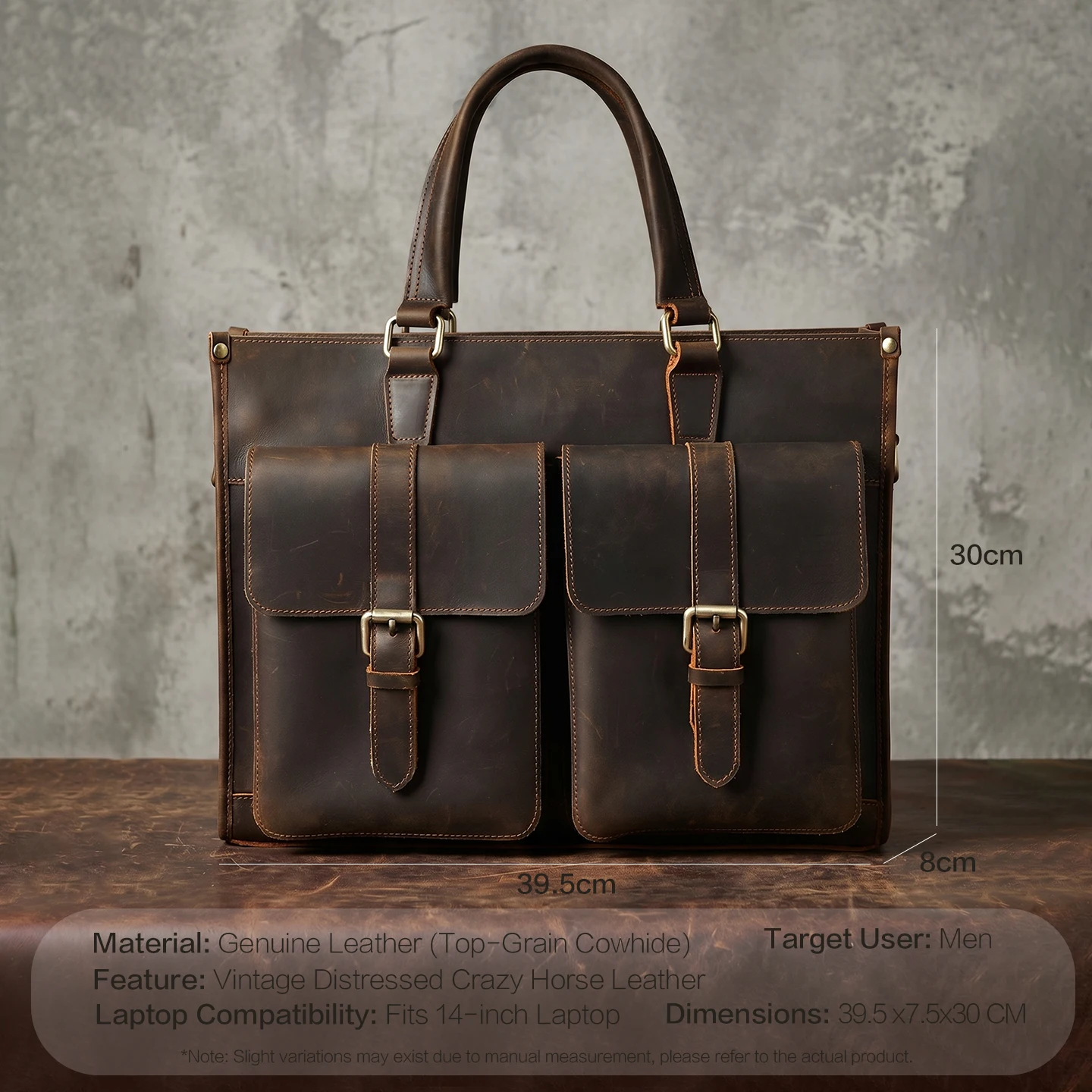 Vintage Genuine Leather Men Cr - Vintage Leatherwork ulasan dan harga