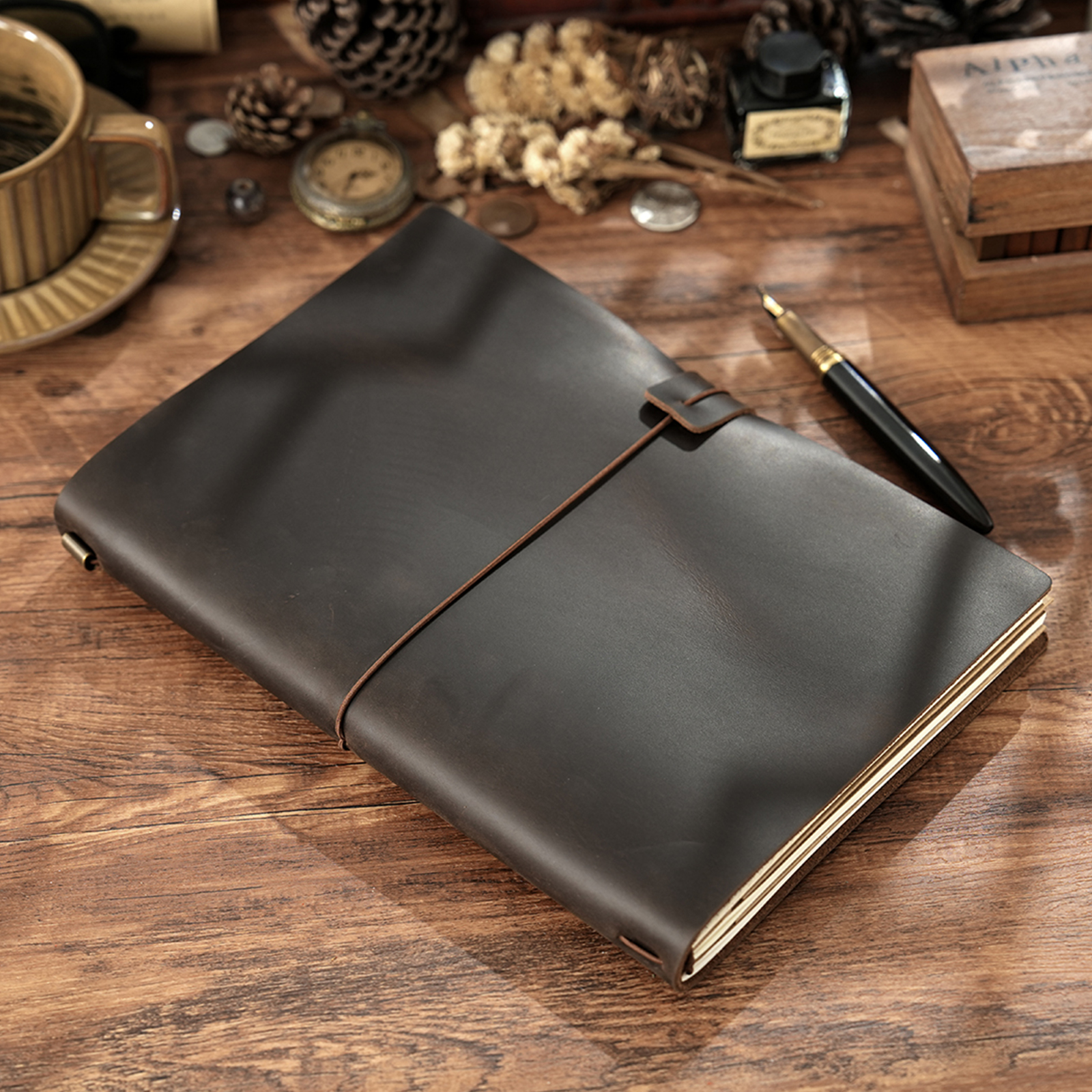 Handmade B5 Genuine Leather Tr - Leather Work Notebook ulasan dan harga