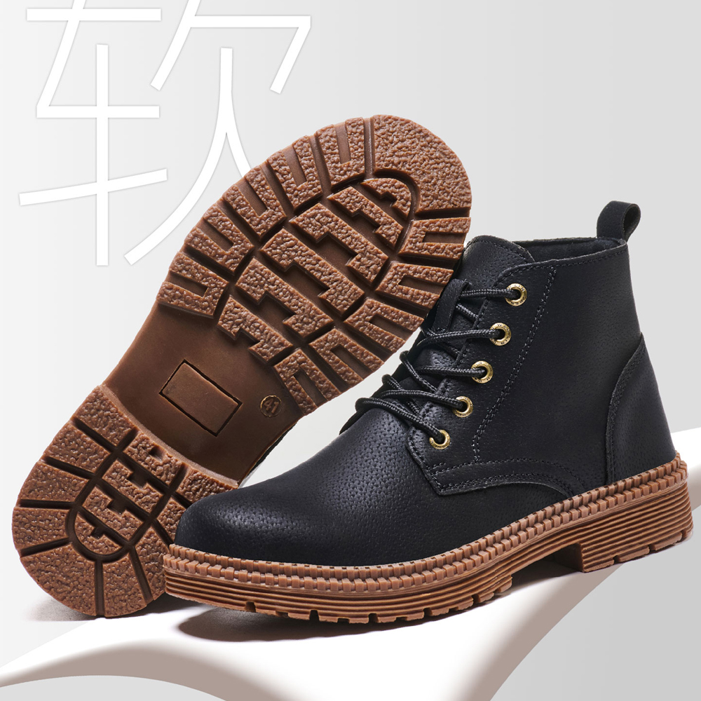 Waterproof Work Boots Safety S - Leather Work Fabric ulasan dan harga