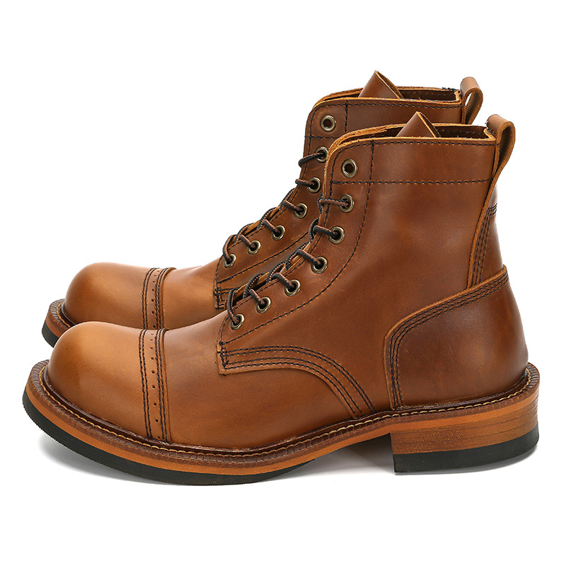 Men's Genuine Leather Motorcyc - Vintage Leatherwork ulasan dan harga