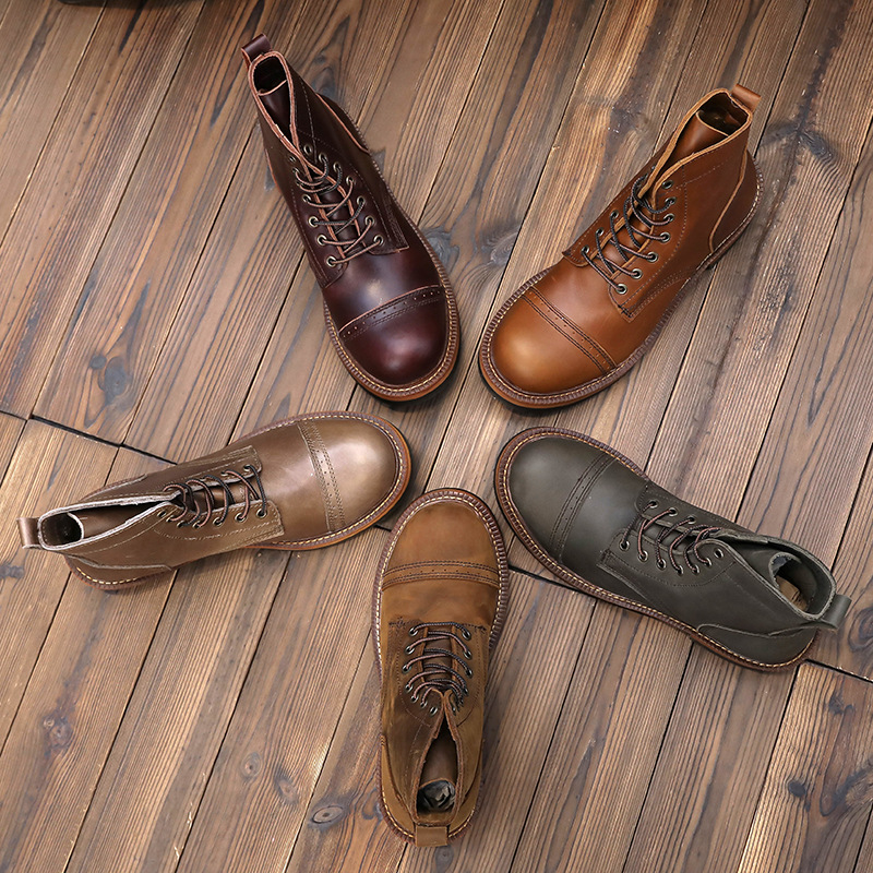 Men's Genuine Leather Motorcyc - Vintage Leatherwork ulasan dan harga