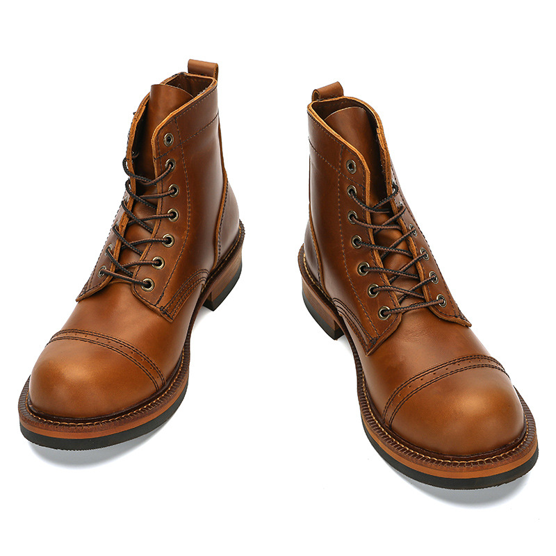 Men's Genuine Leather Motorcyc - Vintage Leatherwork ulasan dan harga