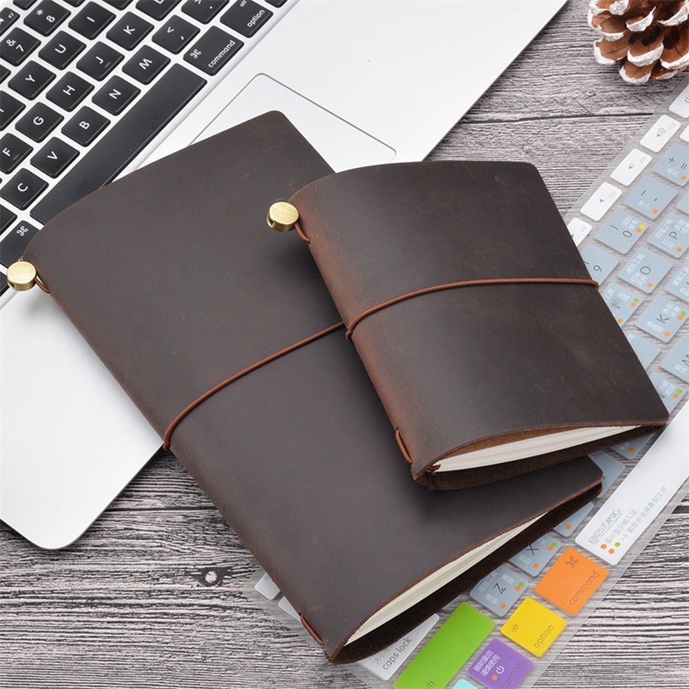 Genuine Leather Traveler Noteb - Leather Work Notebook ulasan dan harga