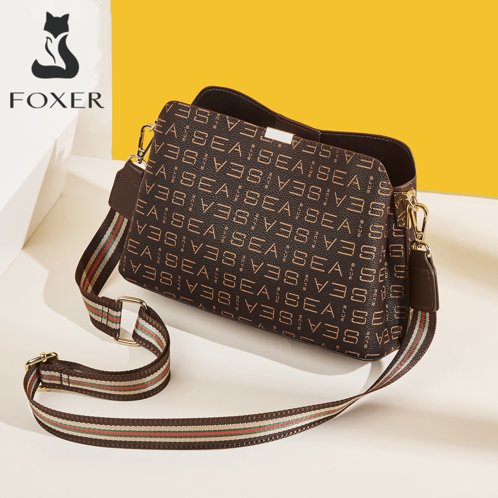 FOXER Women's Shoulder Bag PVC - Vintage Leatherwork ulasan dan harga
