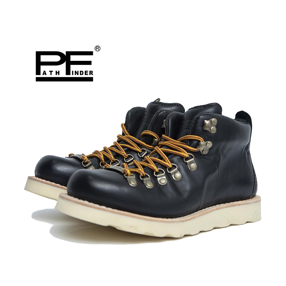 pf Fashion Men's Genuine Leath - Leather Work Women Shoes ulasan dan harga