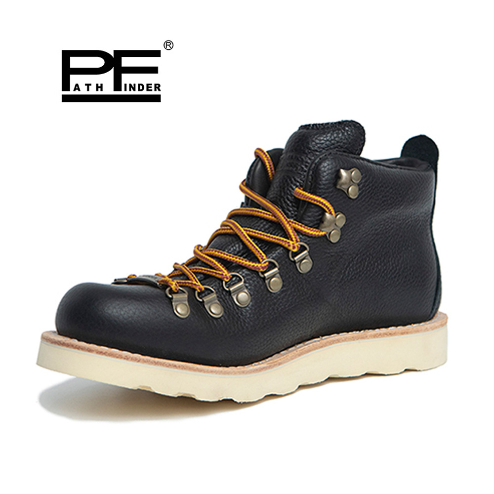 pf Fashion Men's Genuine Leath - Leather Work Women Shoes ulasan dan harga