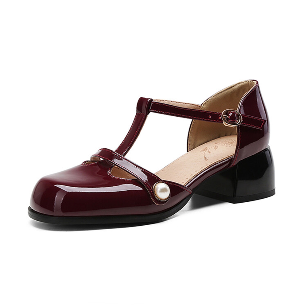 Thick High Heels Sandals Women - Leather Works ulasan dan harga