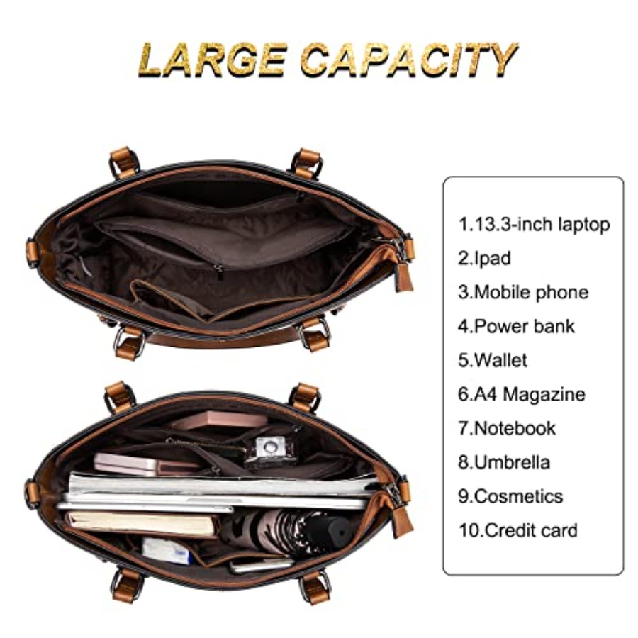 LOVEVOOK Purses Tote Bag for W - Leather Work Bag ulasan dan harga