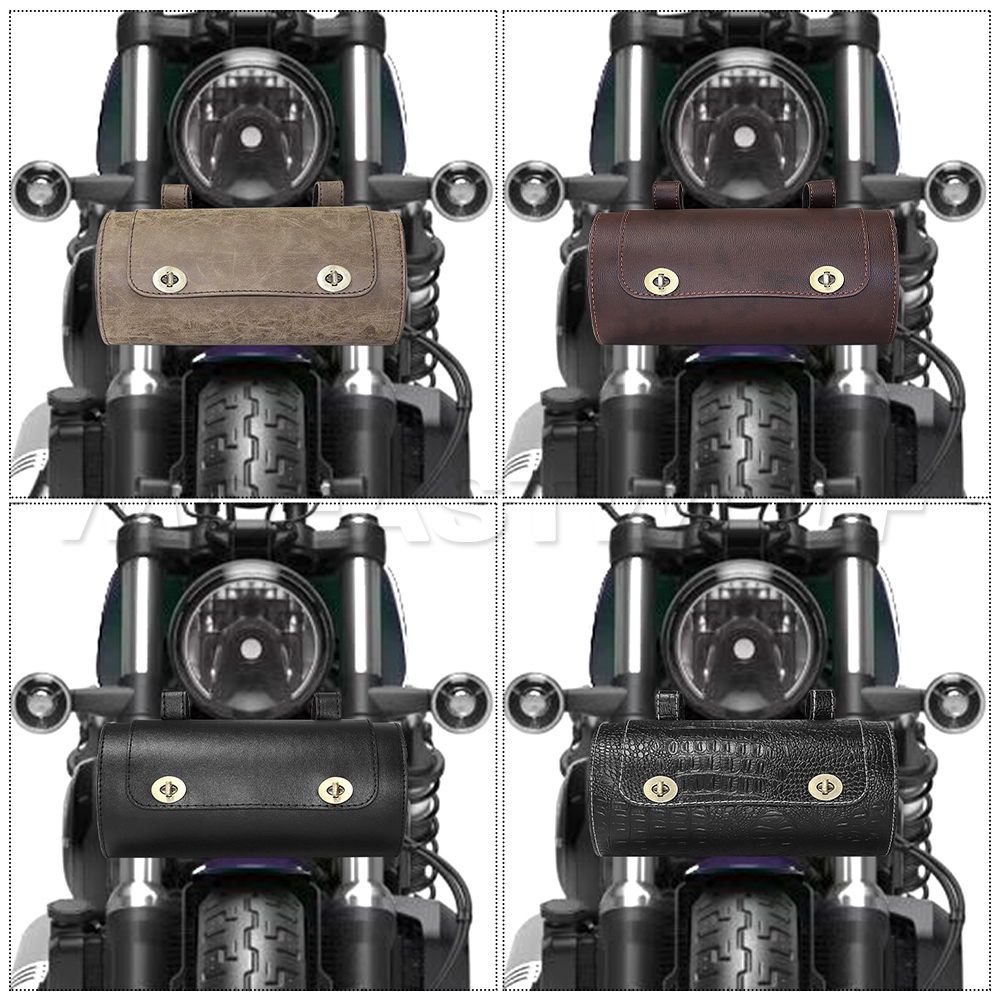 1X Black Universal Motorcycle  - Leather Work Bag ulasan dan harga