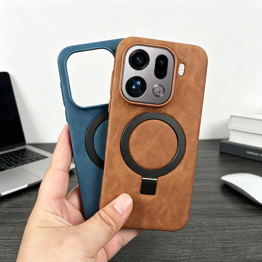 Foldable Magnetic Bracket Ring - Leather X ulasan dan harga