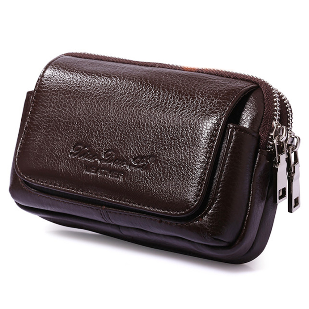 Men Genuine Leather Waist Fann - Leatherwork Wallet ulasan dan harga