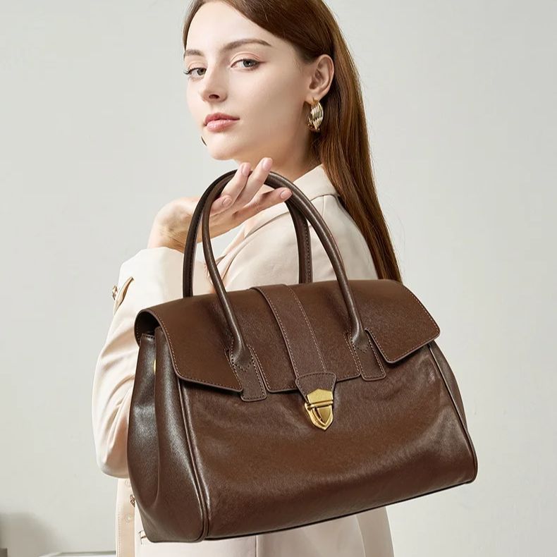 Women's Leather Briefcase: Cro - Leather Work Japan ulasan dan harga