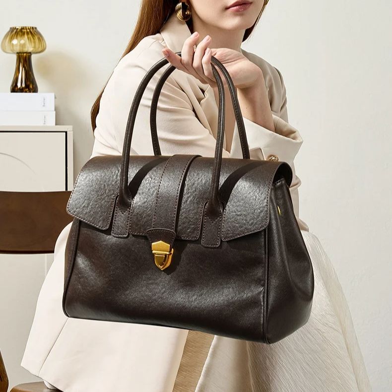Women's Leather Briefcase: Cro - Leather Work Japan ulasan dan harga