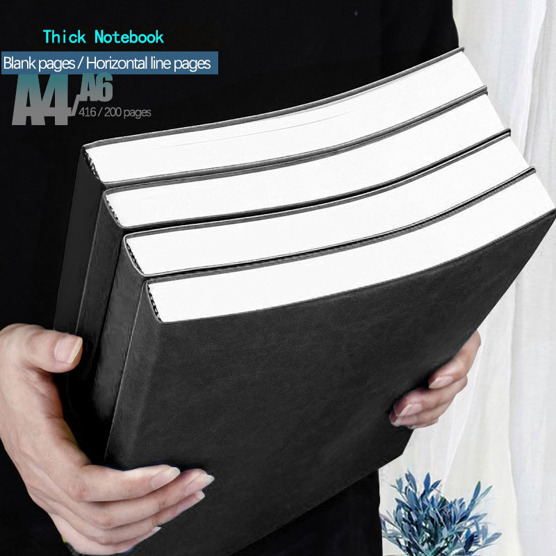 A4 A6 Notebook Thickened Large - Leather Work Notebook ulasan dan harga