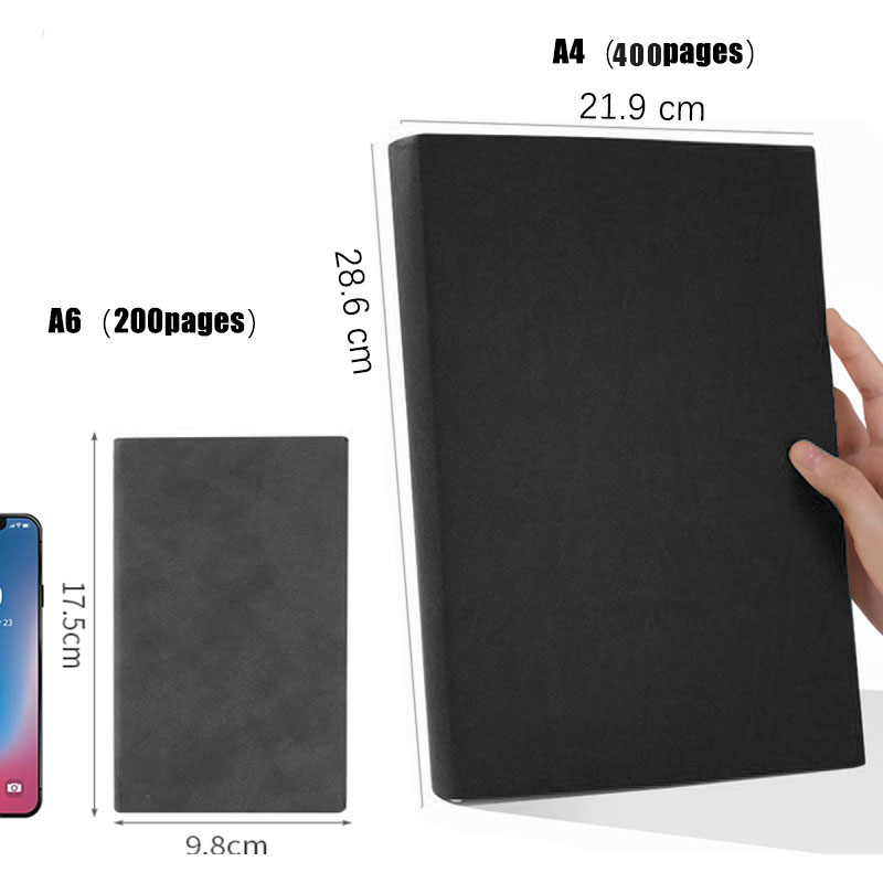 A4 A6 Notebook Thickened Large - Leather Work Notebook ulasan dan harga