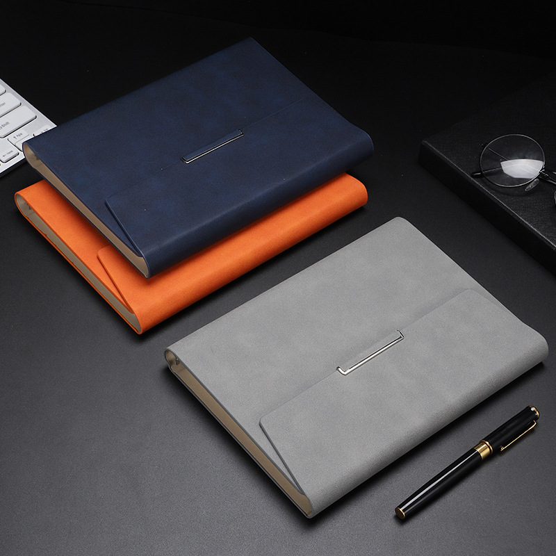 Tri-fold A5 Loose-leaf Noteboo - Leather Work Notebook ulasan dan harga