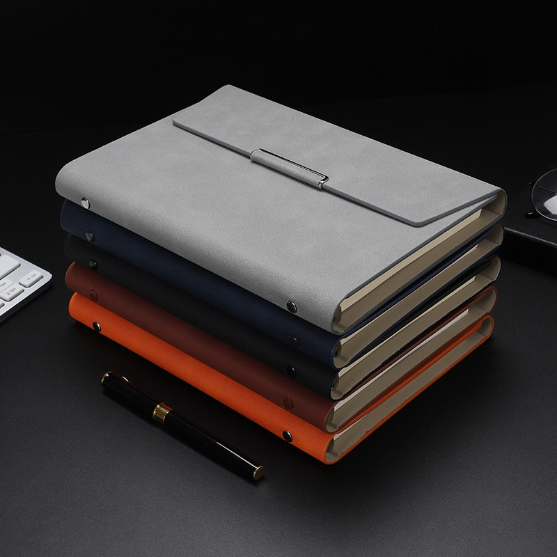 Tri-fold A5 Loose-leaf Noteboo - Leather Work Notebook ulasan dan harga
