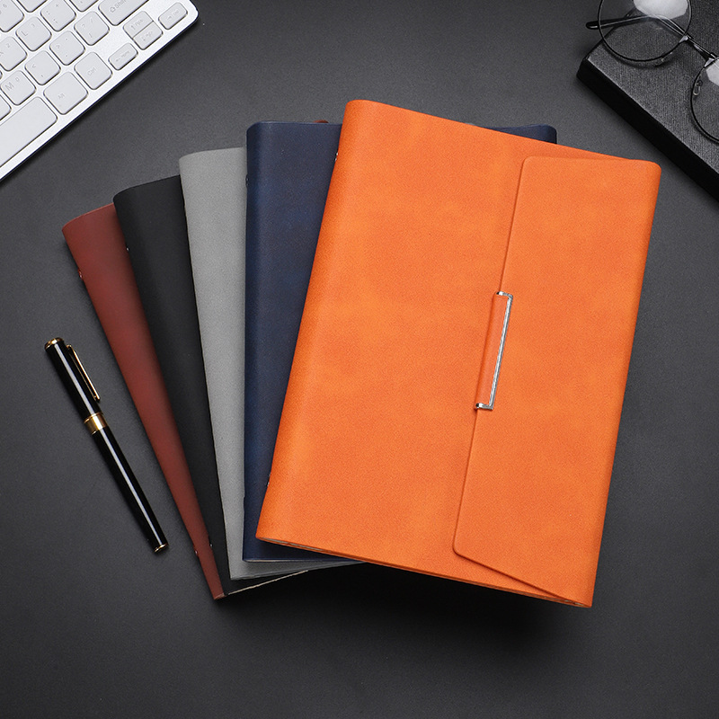 Tri-fold A5 Loose-leaf Noteboo - Leather Work Notebook ulasan dan harga