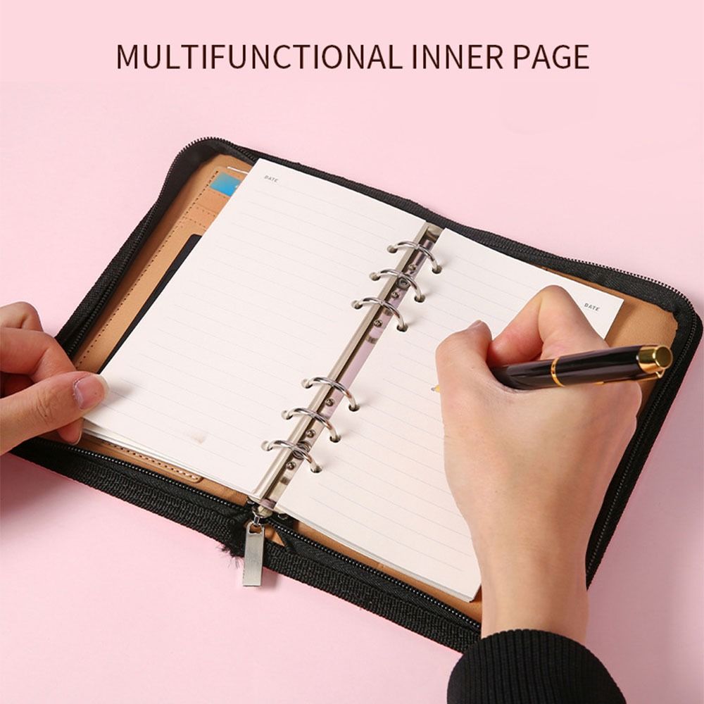 6-Ring File Folder A6 PU Leath - Leatherwork Books ulasan dan harga