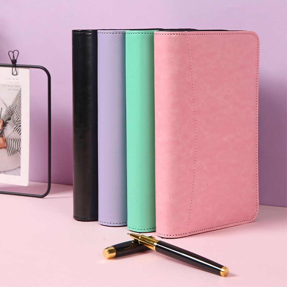 6-Ring File Folder A6 PU Leath - Leatherwork Books ulasan dan harga