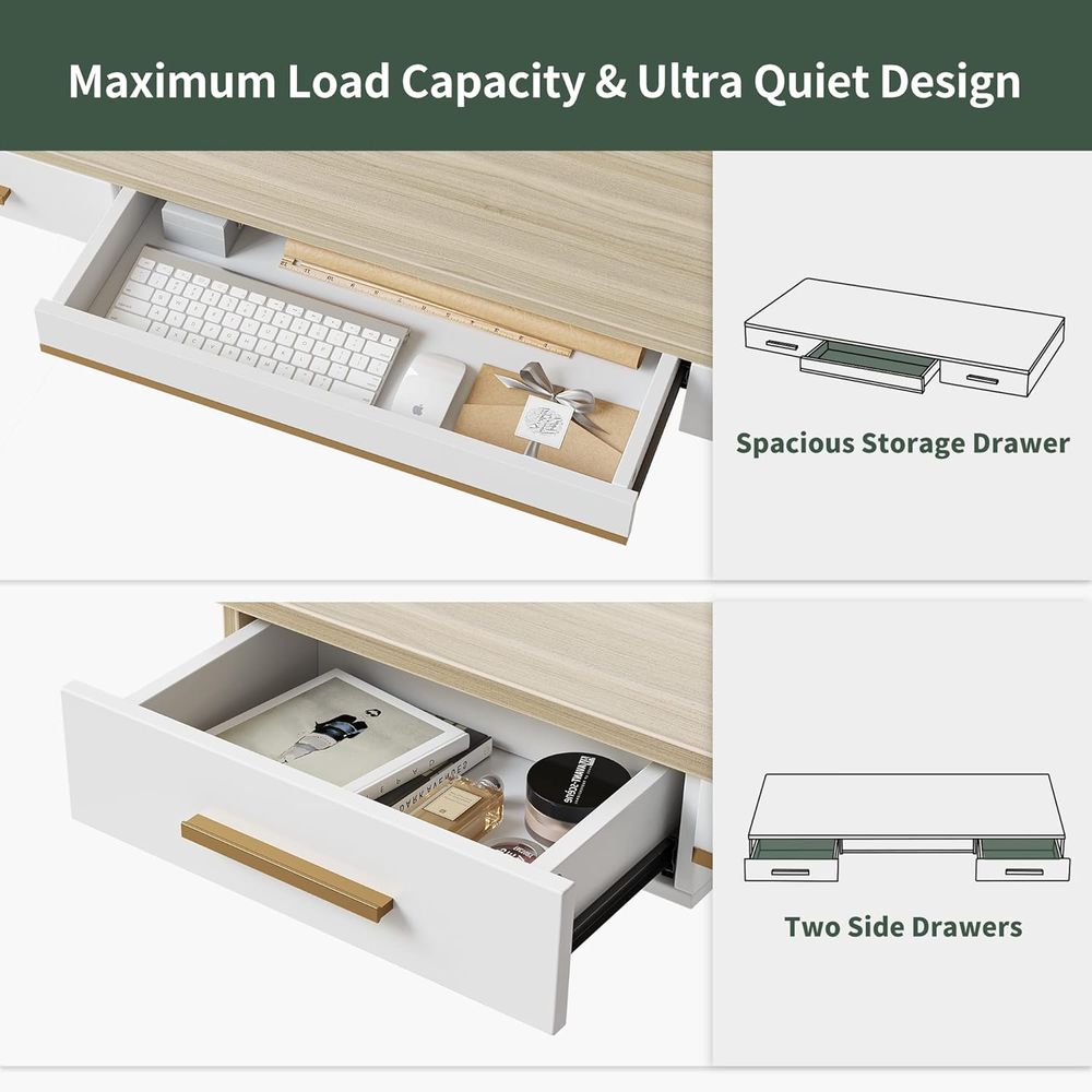 Electric Standing Desk, 3 Draw - Leather X ulasan dan harga