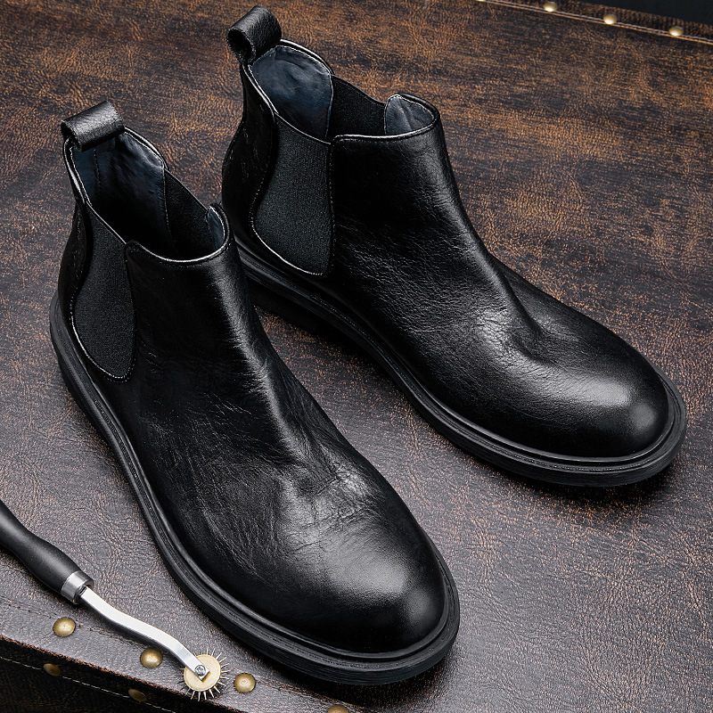 Men's Autumn Motorcycle Boots  - Vintage Leatherwork ulasan dan harga