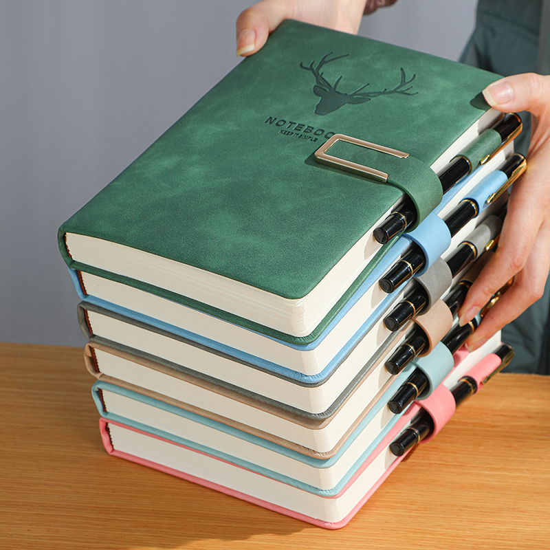 200pages A5 Leather Notebook w - Leather Work Notebook ulasan dan harga